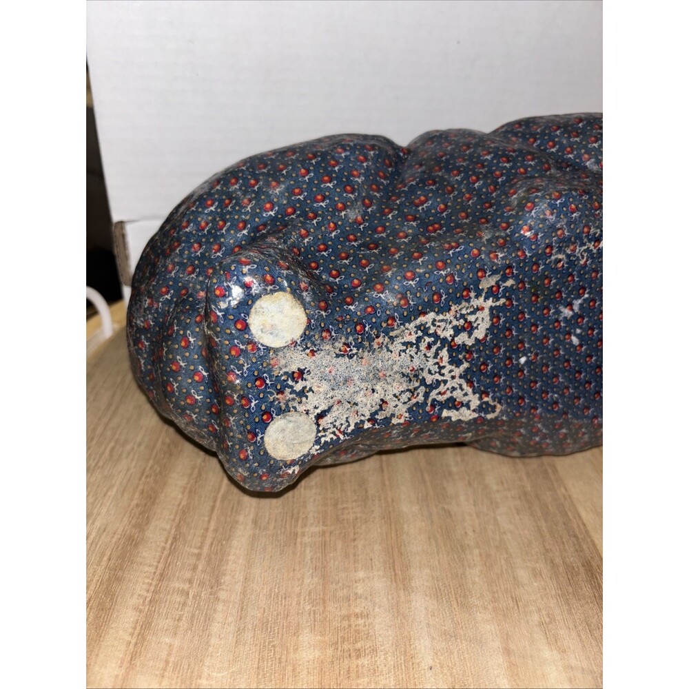 Vintage Cat Floral Pattern Chintz Decoupage Ceramic Door Stop Decor Heavy - Picture 7 of 7